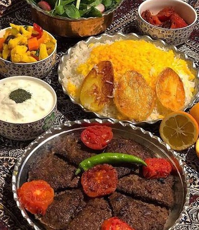 کباب تابه ای زعفرانی