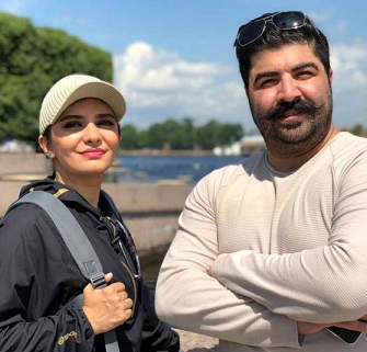 لیندا کیانی بدون روسری با بهنام بانی در اروپا + عکس