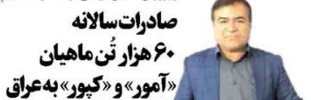صادرات سالانه ۶۰ هزار تُن ماهیان «آمور» و «کپور» به عراق